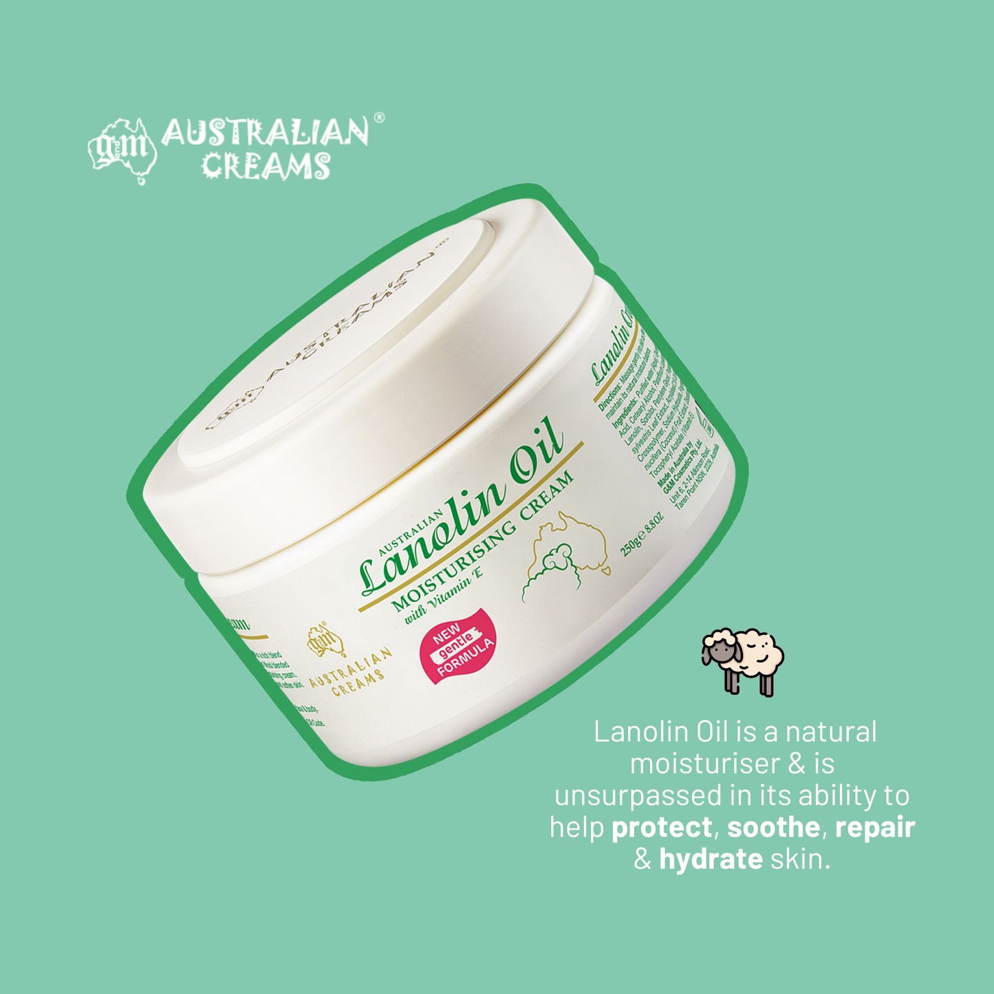AUSTRALIAN CREAMS LANOLIN CREAM FOR DRY CRACKED SKIN