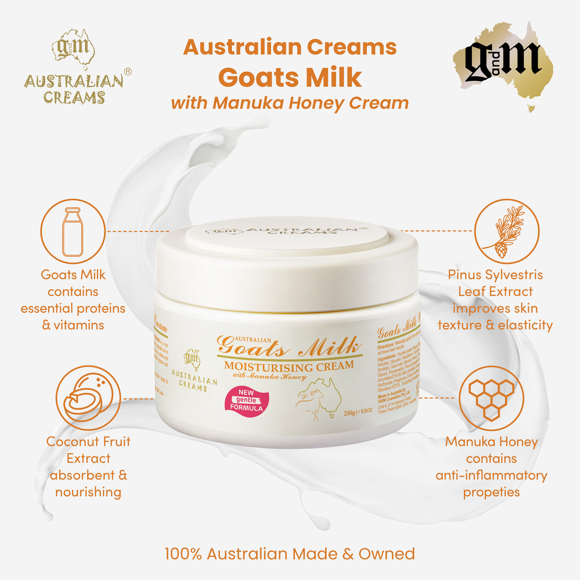 goats milk moisturiser cream for dry skin with manuka honey