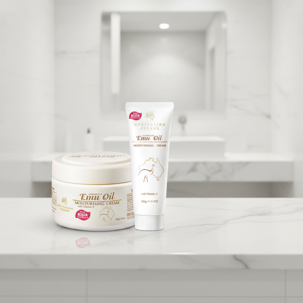 emu oil moistuiser cream made in australia two bottles