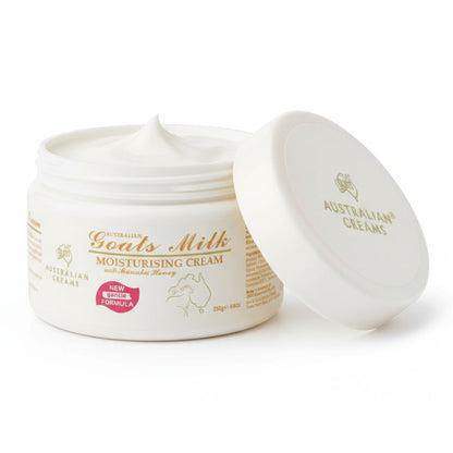 goats milk and manuka honey moisturiser cream for sensitive skin